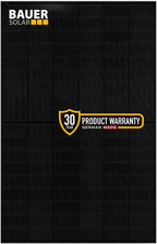 Panneau solaire BAUER 425 W noir, garantie produit 30 ans / Black BAUER 425 W solar panel, 30-year product warranty
